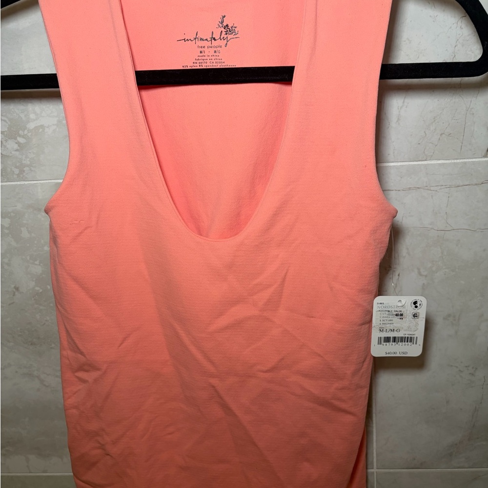 Free People Coral Scoop Neck Tank Top